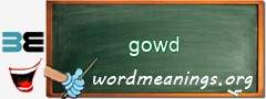 WordMeaning blackboard for gowd